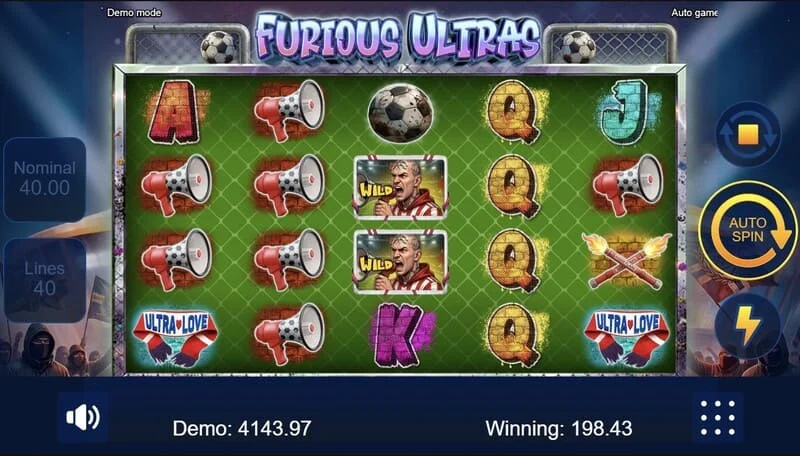 Furious Ultras - paylines on the reels